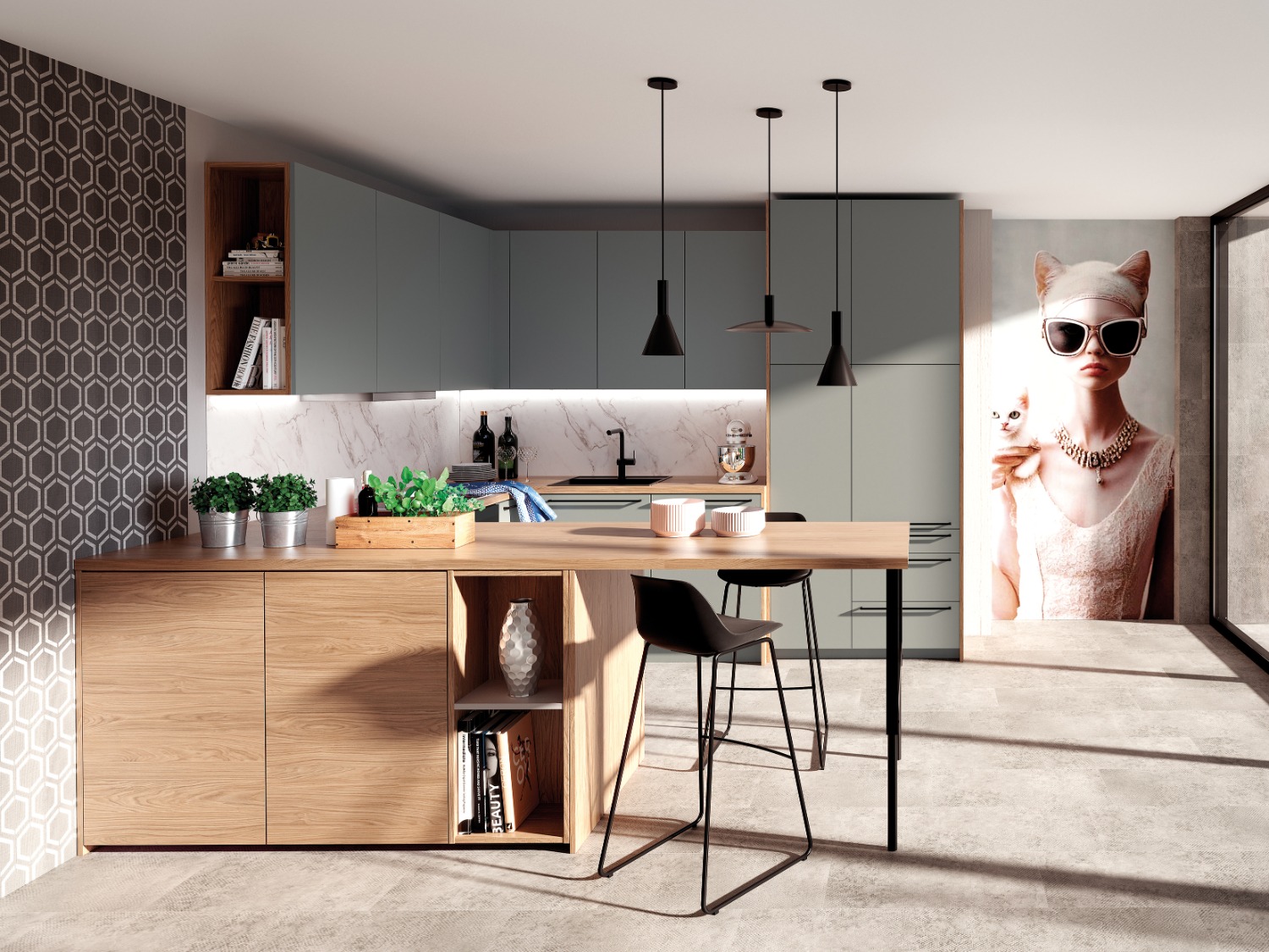 Amica Eiche Nordic Fjord Grün